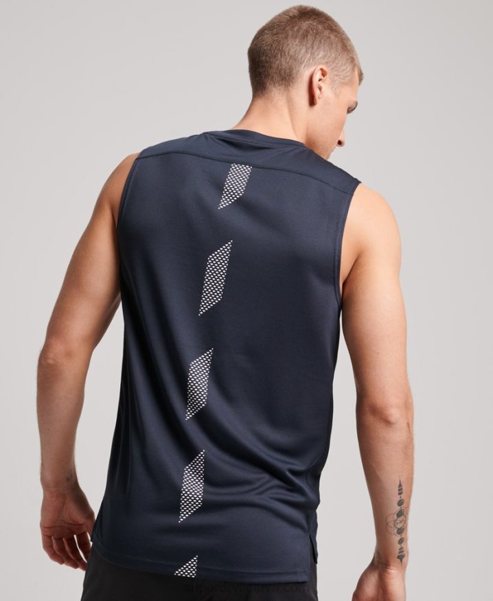 Superdry Active Vest Top Navy Men