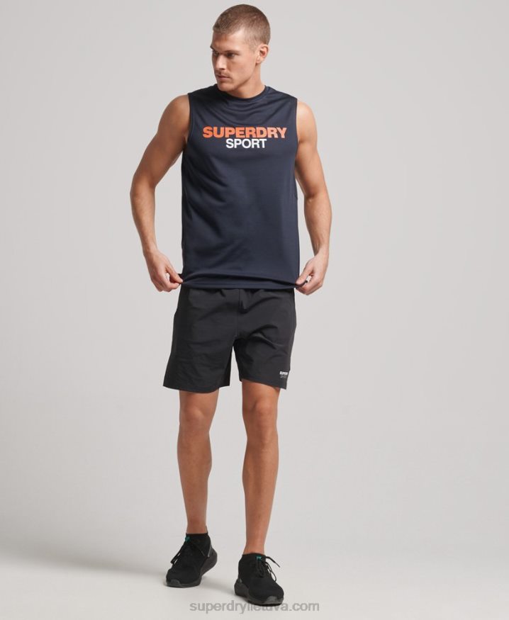 Superdry Active Vest Top Navy Men