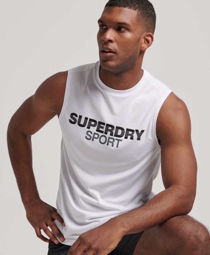 Superdry Active Vest Top White Men