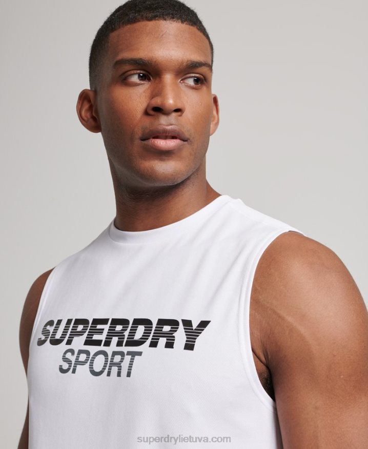 Superdry Active Vest Top White Men