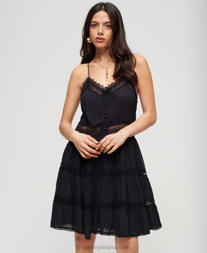 Superdry Alana Cami Dress Black Women