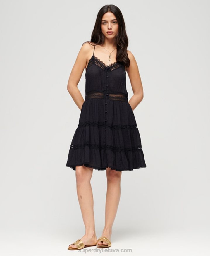 Superdry Alana Cami Dress Black Women