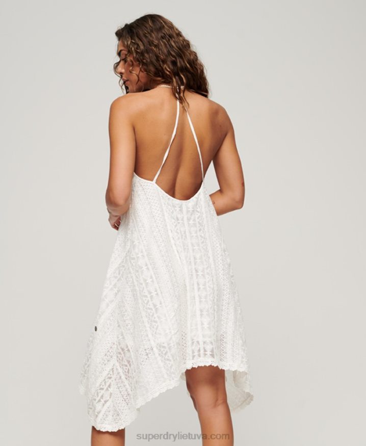 Superdry All Lace Midi Dress White Women