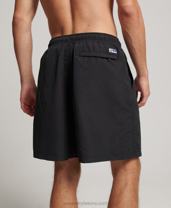 Superdry Applique 19 inch Recycled Swim Shorts Black Men