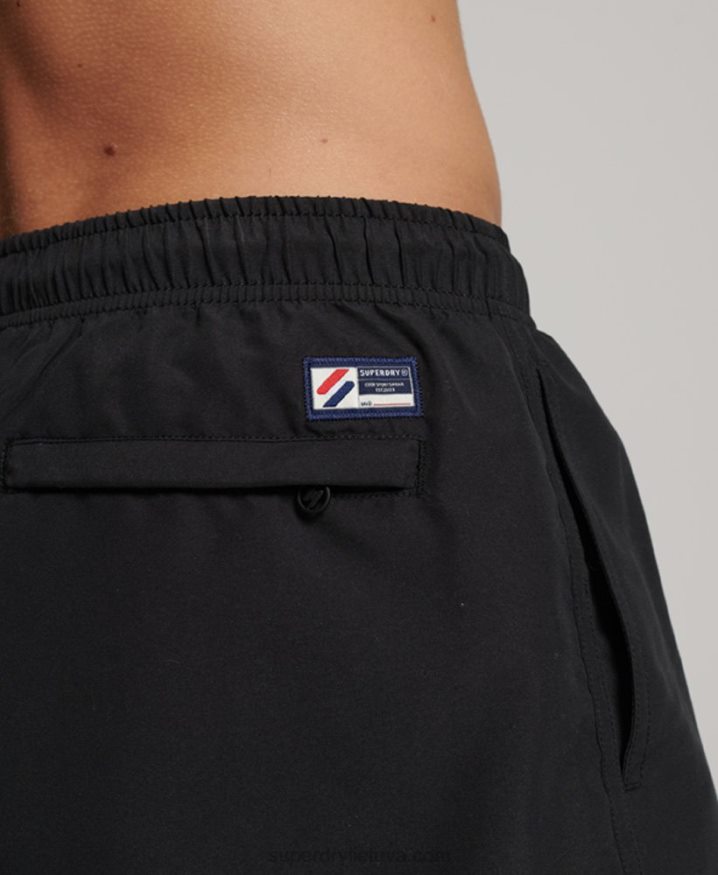 Superdry Applique 19 inch Recycled Swim Shorts Black Men