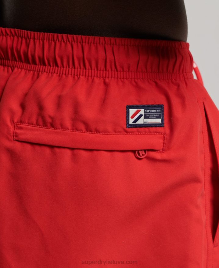 Superdry Applique 19 inch Recycled Swim Shorts Red Men