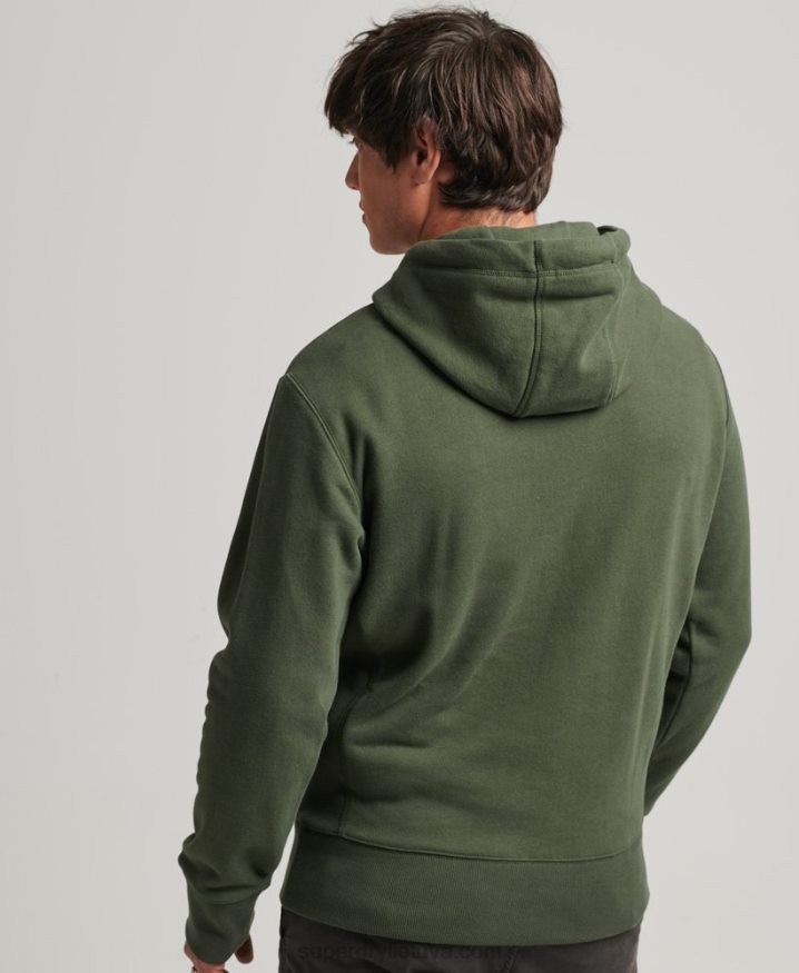 Superdry Applique Hoodie Khaki Men