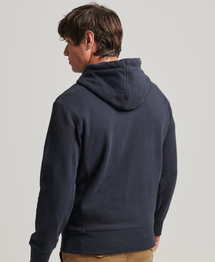 Superdry Applique Hoodie Navy Men