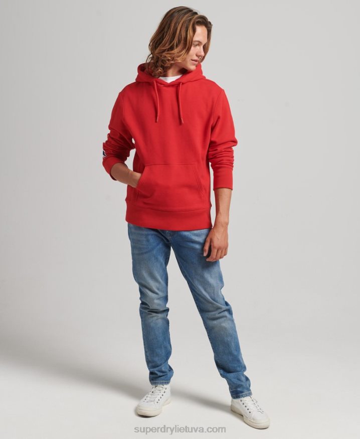 Superdry Applique Hoodie Red Men