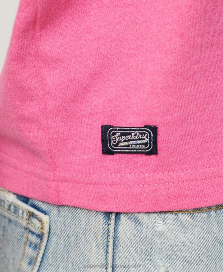 Superdry Archive Neon Graphic T-Shirt Pink Women