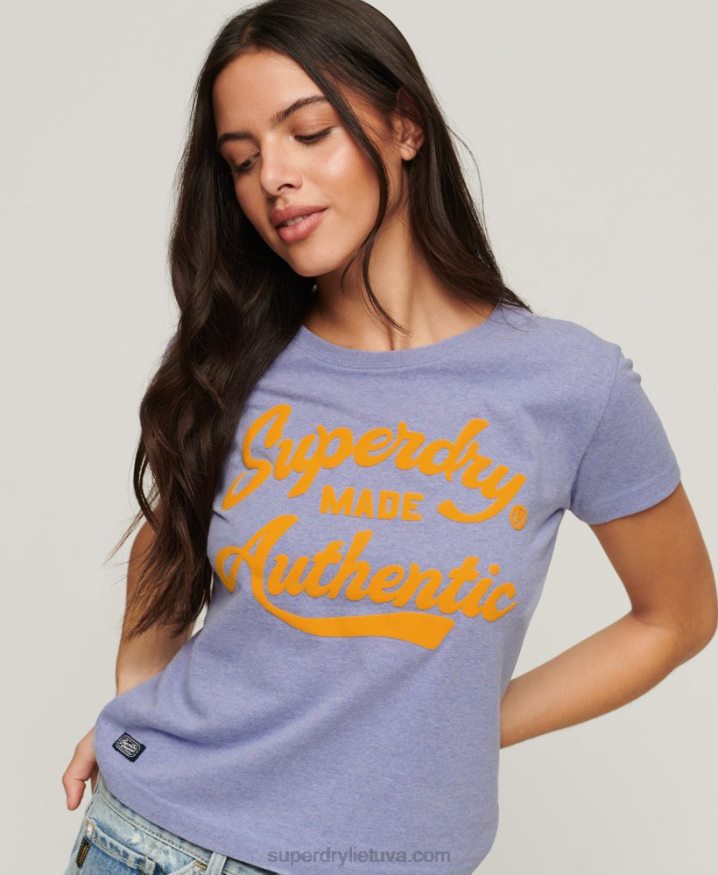 Superdry Archive Neon Graphic T-Shirt Purple Women