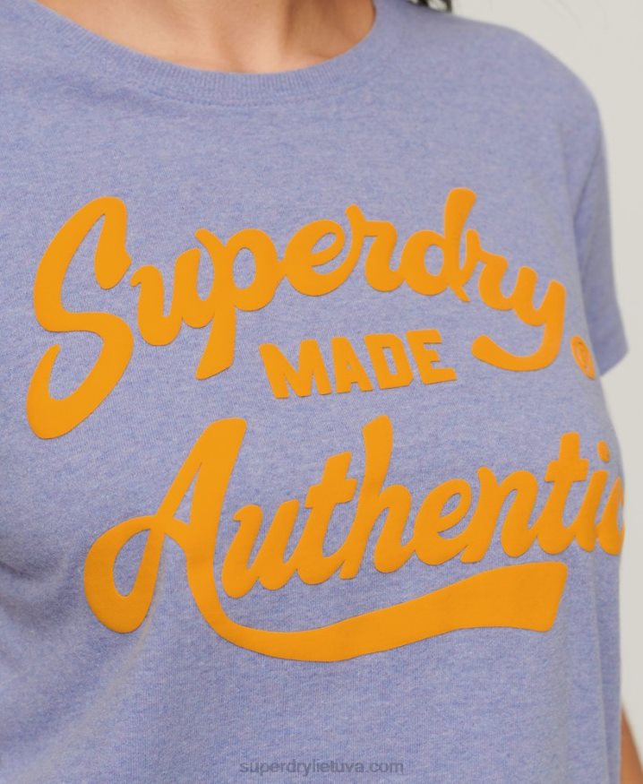 Superdry Archive Neon Graphic T-Shirt Purple Women