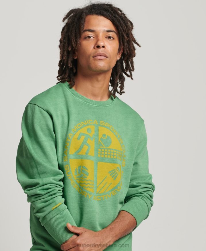 Superdry Athletic Club Crew Sweatshirt Green Men