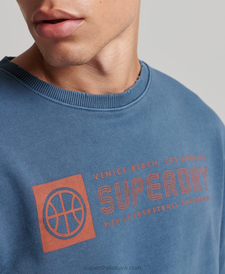 Superdry Athletic Club Crew Sweatshirt Navy Men