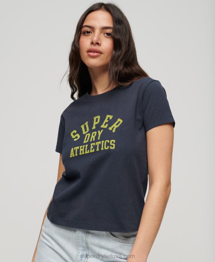 Superdry Athletic Essential Graphic 90s T-Shirt Blue Women