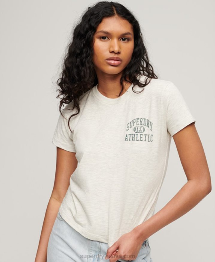 Superdry Athletic Essential Slub 90s T-Shirt Beige Women