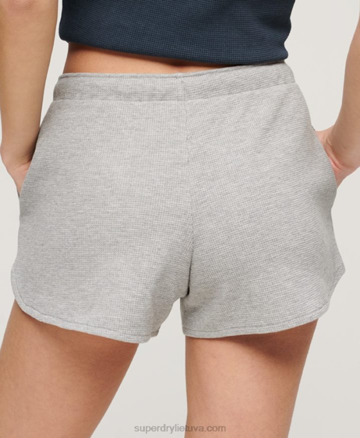 Superdry Athletic Essential Waffle Shorts Grey Women