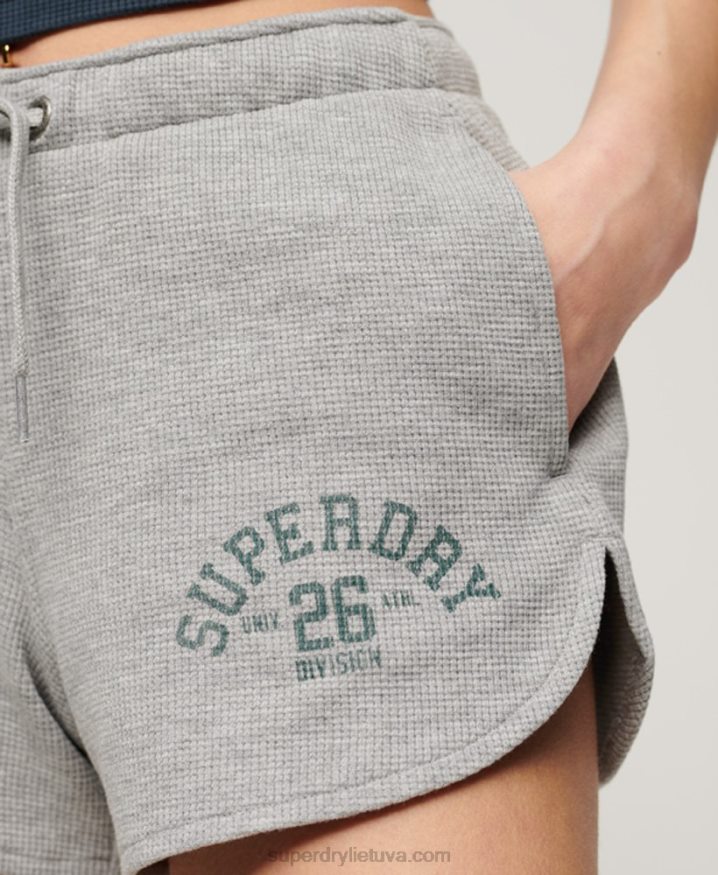 Superdry Athletic Essential Waffle Shorts Grey Women