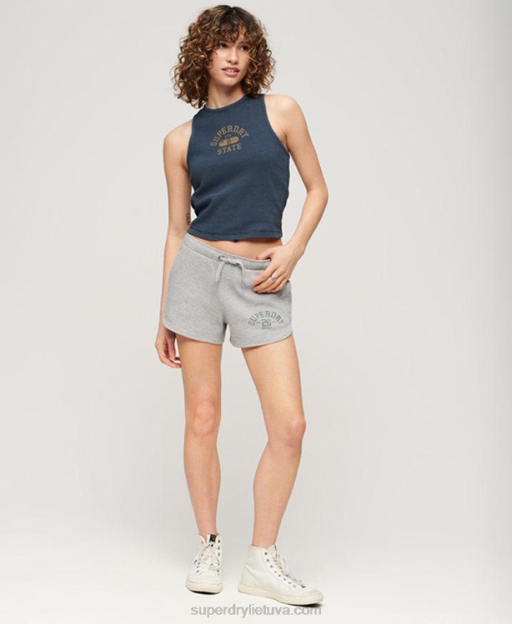 Superdry Athletic Essential Waffle Shorts Grey Women