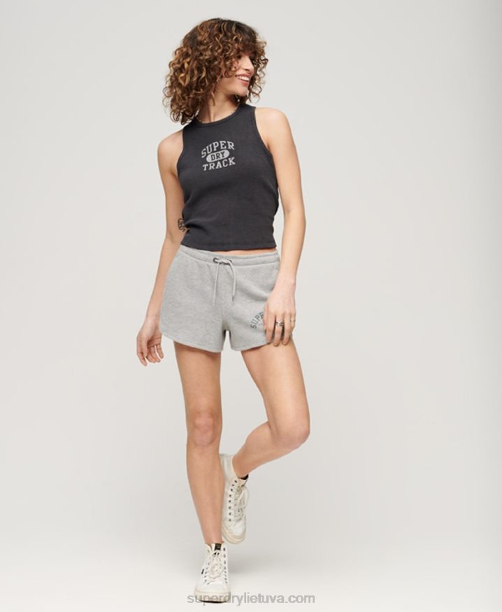 Superdry Athletic Essential Waffle Tank Top Dark Grey Women