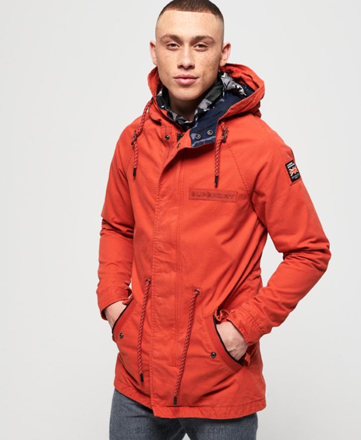 Superdry Aviator Rookie Parka Jacket Orange Men