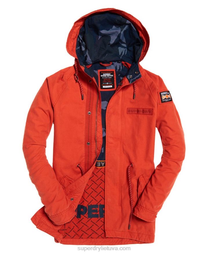 Superdry Aviator Rookie Parka Jacket Orange Men