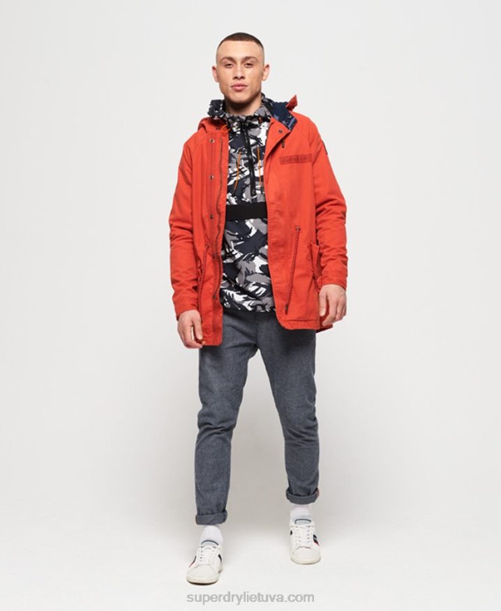 Superdry Aviator Rookie Parka Jacket Orange Men