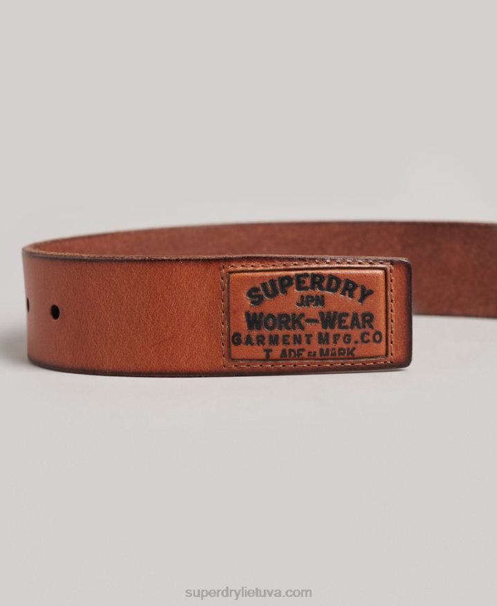 Superdry Badgeman Belt Tan Men