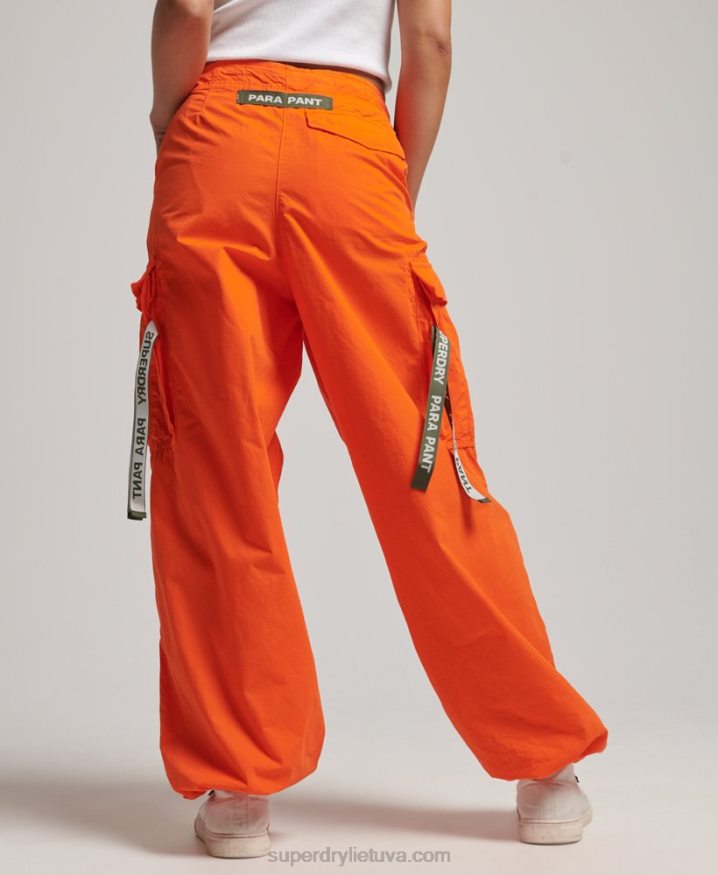 Superdry Baggy Parachute Pants Orange Women