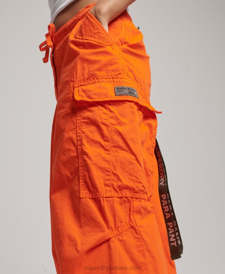 Superdry Baggy Parachute Pants Orange Women