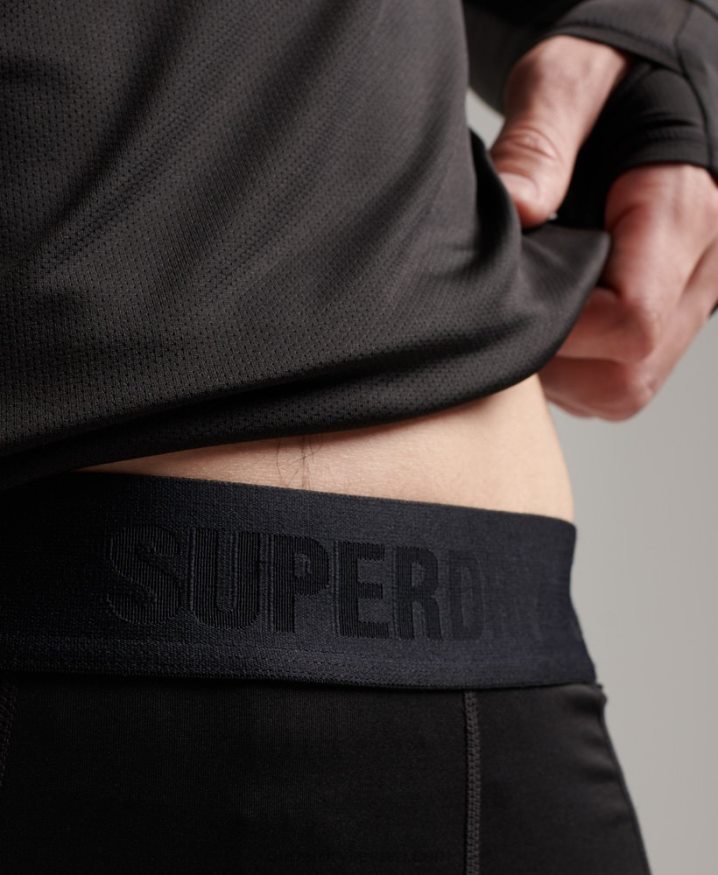 Superdry Base Layer Leggings Black Men