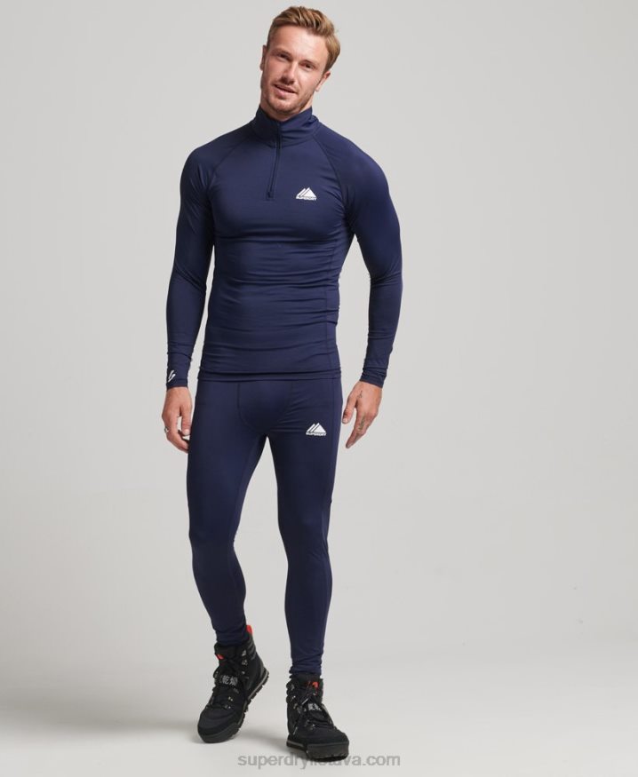 Superdry Base Layer Leggings Navy Men