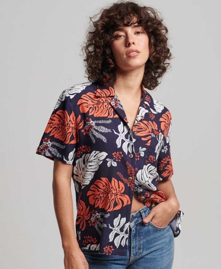 Superdry Beach Resort Shirt Navy Women