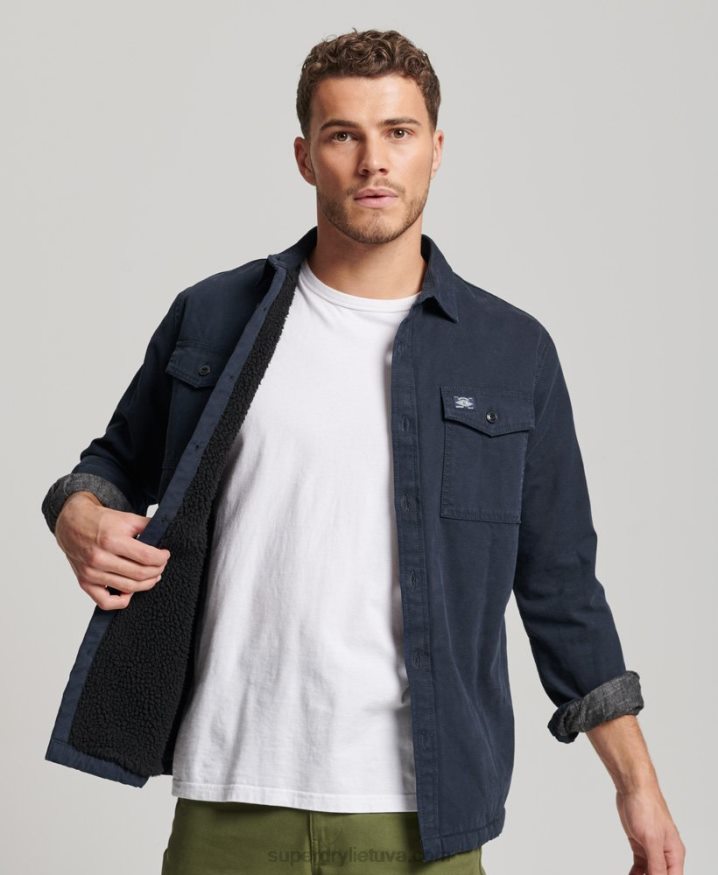 Superdry Borg Lined Miller Overshirt Navy Men