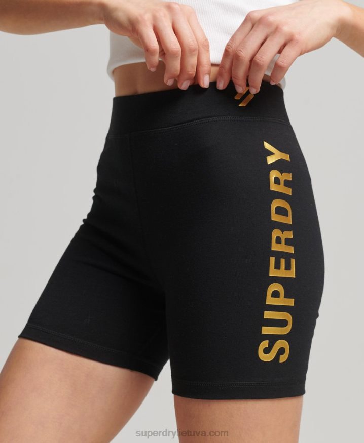 Superdry CODE Core Sport Cycle Shorts Black Women