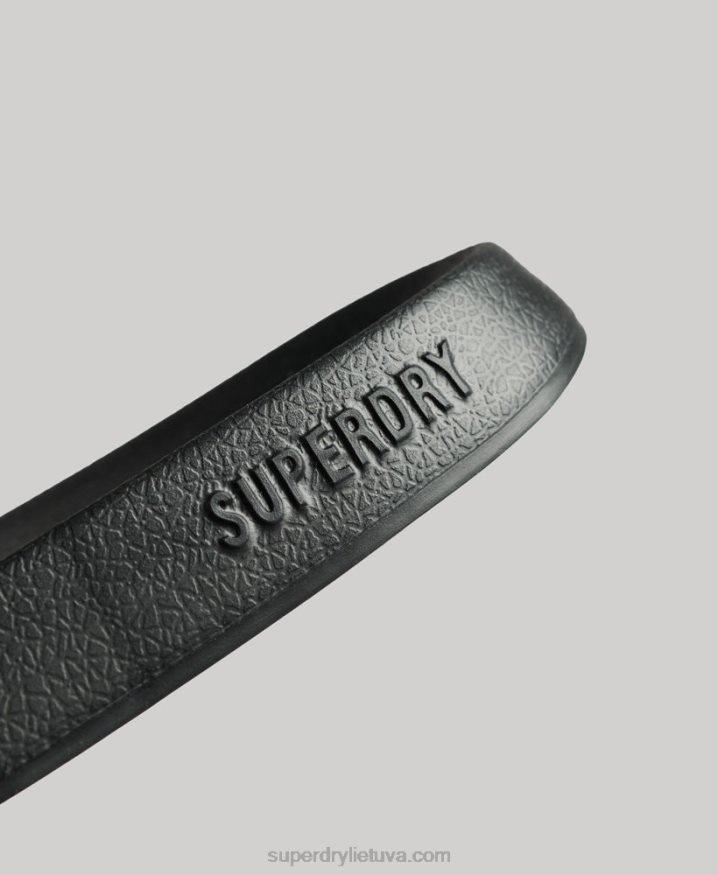 Superdry CODE Logo Pool Sliders Black Men