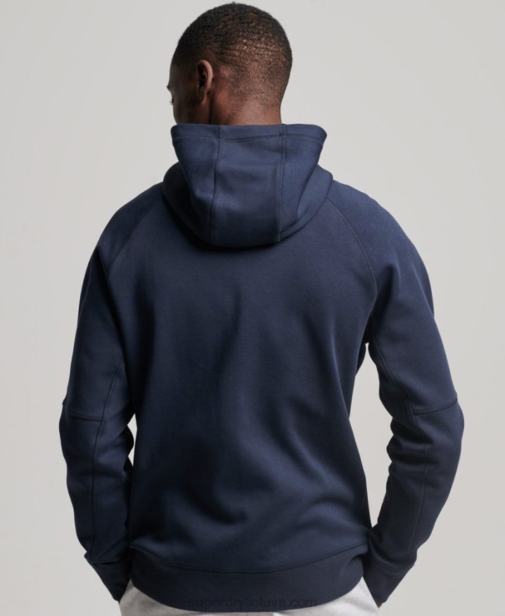 Superdry CODE Tech Zip Hoodie Blue Men