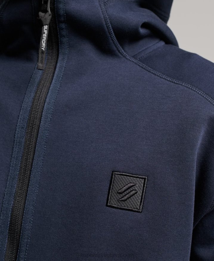 Superdry CODE Tech Zip Hoodie Blue Men