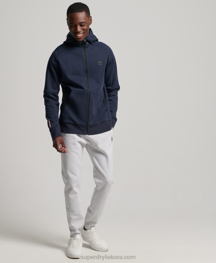 Superdry CODE Tech Zip Hoodie Blue Men