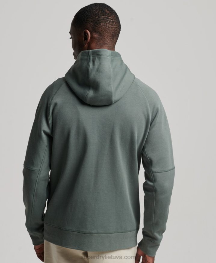 Superdry CODE Tech Zip Hoodie Green Men