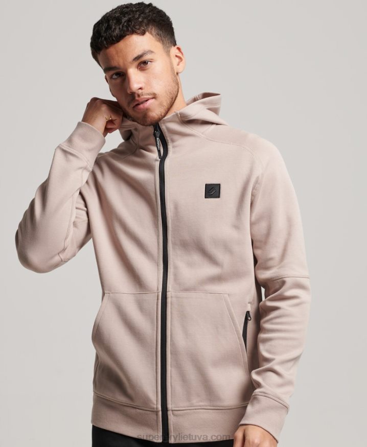 Superdry CODE Tech Zip Hoodie Light Grey Men