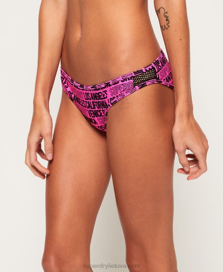 Superdry Cali Logo Bikini Bottom Pink Women