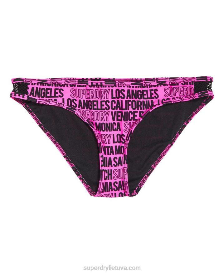 Superdry Cali Logo Bikini Bottom Pink Women