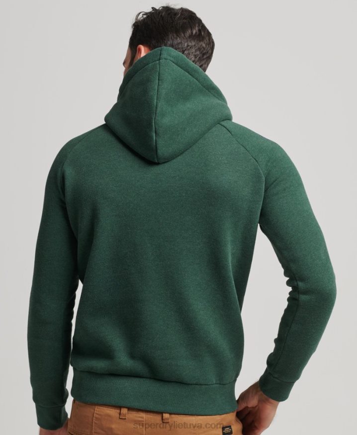 Superdry Cali Sleeve Stripe Core Logo Hoodie Green Men