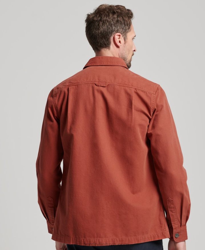 Superdry Canvas Overshirt Brown Men