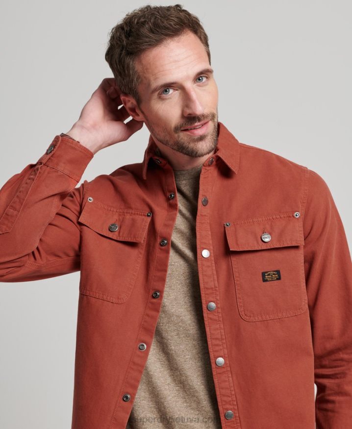 Superdry Canvas Overshirt Brown Men