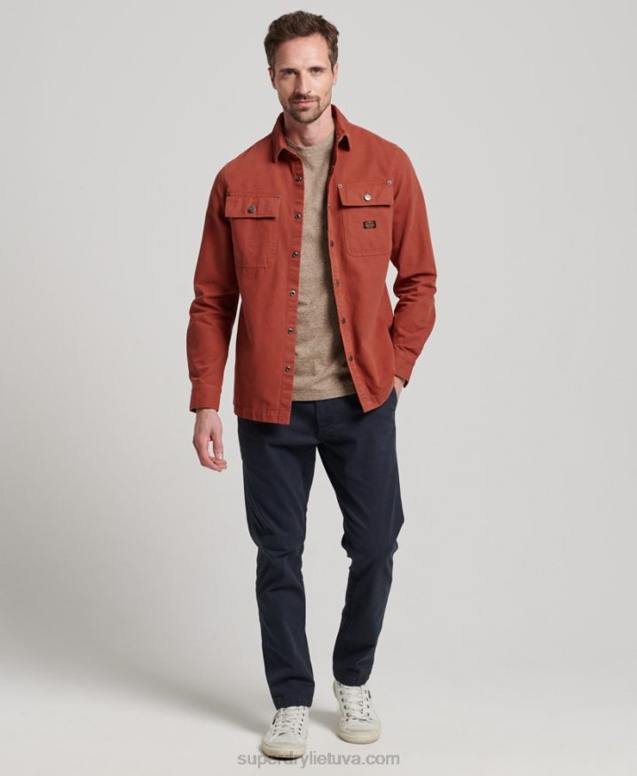 Superdry Canvas Overshirt Brown Men