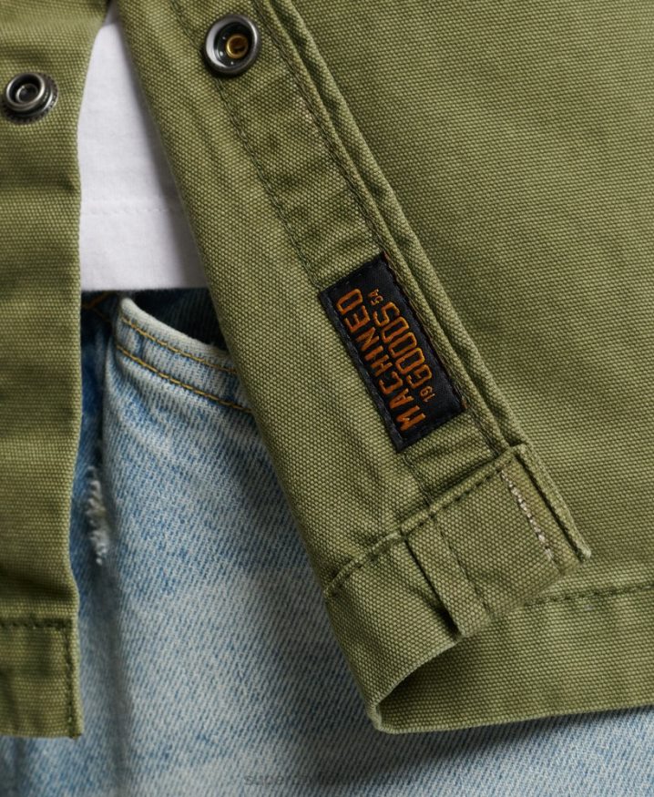 Superdry Canvas Overshirt Khaki Men