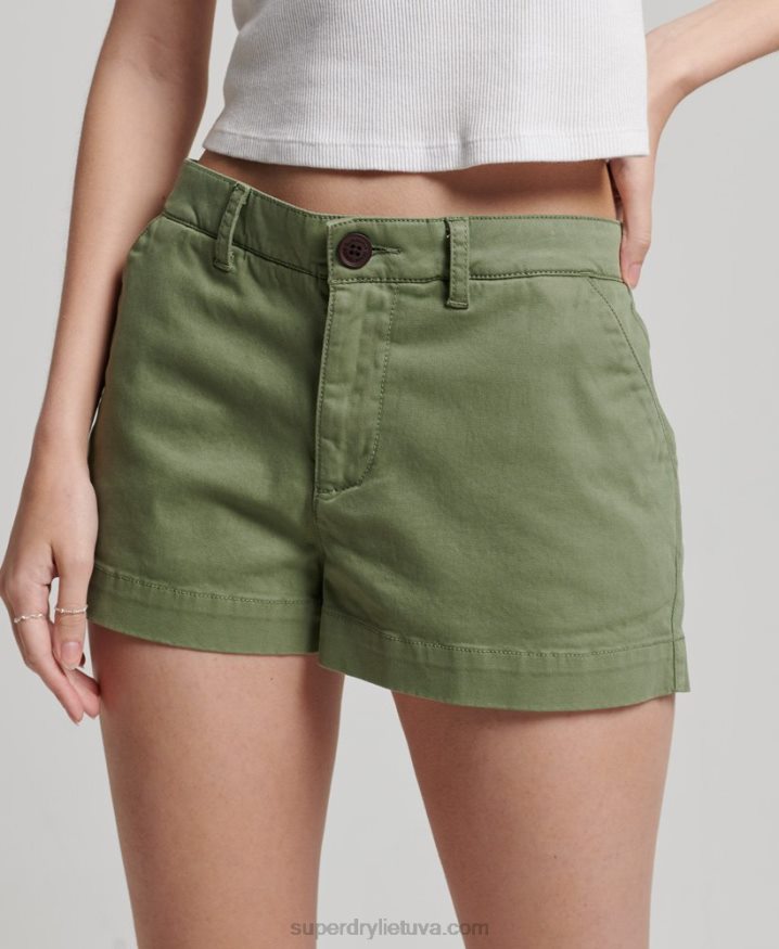 Superdry Chino Hot Shorts Khaki Women