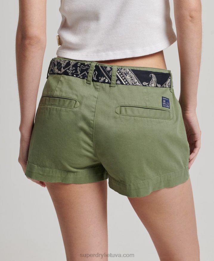 Superdry Chino Hot Shorts Khaki Women